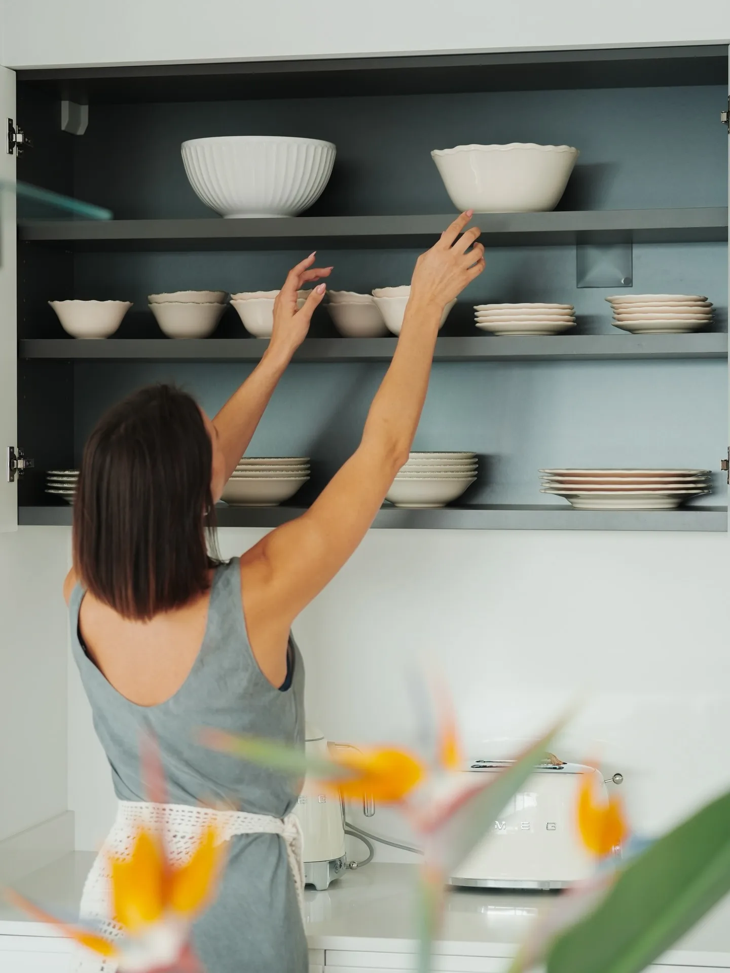 A detail of the fully equipped Villa Calma kitchen